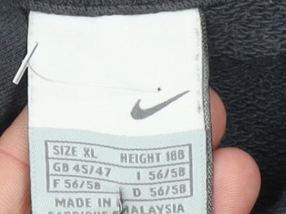 Nike Mens Black XL Basic Jacket Cotton Snap Wind-Resistant