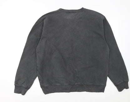 Carhartt Men's Grey Cotton Crew Neck Pullover Sweatshirt L