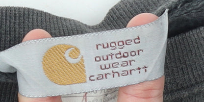 Carhartt Men's Grey Cotton Crew Neck Pullover Sweatshirt L