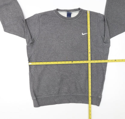 Nike Men's Grey Crew Neck Fleece Sweatshirt M Regular Fit