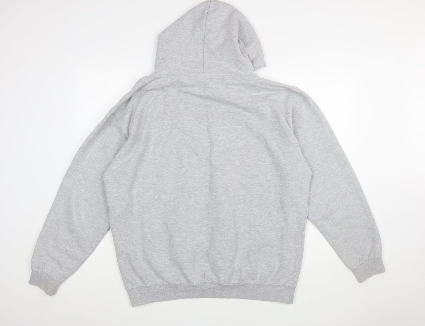 AWDis Mens Grey XL Pullover Hoodie Funny Biker Graphic