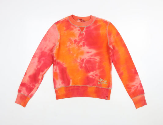 Mexx Women’s Orange Tie-Dye Cotton Pullover Sweatshirt Size M