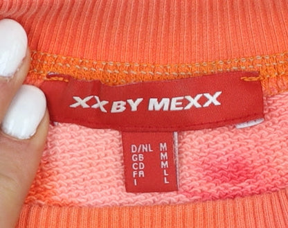 Mexx Women’s Orange Tie-Dye Cotton Pullover Sweatshirt Size M