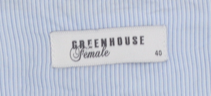 Greenhouse Female Women’s White Cotton Tunic Style Long Sleeve Blouse Size 12