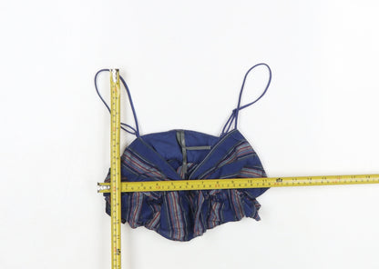 Anthropologie Women’s Blue Striped Ruffle Camisole Top XS
