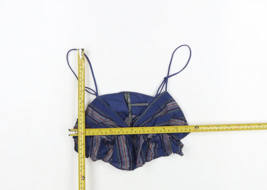 Anthropologie Women’s Blue Striped Ruffle Camisole Top XS