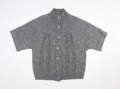 Kaliko Women's Grey Cable-Knit Button Cardigan Size 16