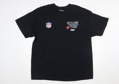 Hype Men’s Black NFL Graphic T-Shirt 2XL Regular Fit Crew Neck