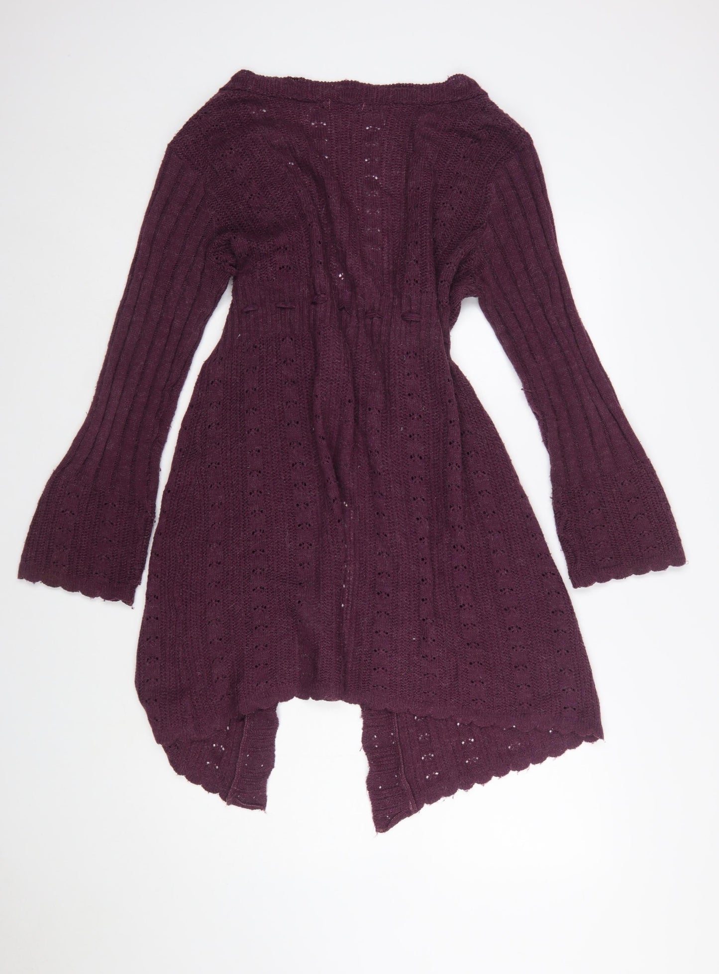 La Redoute Women Purple Knit Long Sleeve Open Cardigan Size 18/20