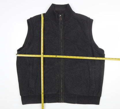 Marks and Spencer Blue Harbour Men's Grey 2XL Sleeveless Full Zip Vest