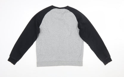 Champion Boys Grey & Black Pullover Sweatshirt 2XL 15-16 Years Logo Print