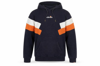 Ellesse Men's Blue Small Pullover Hoodie with Logo and Stripes