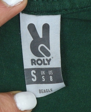 Roly Carlsberg Women's Green Cotton Graphic T-Shirt Size S