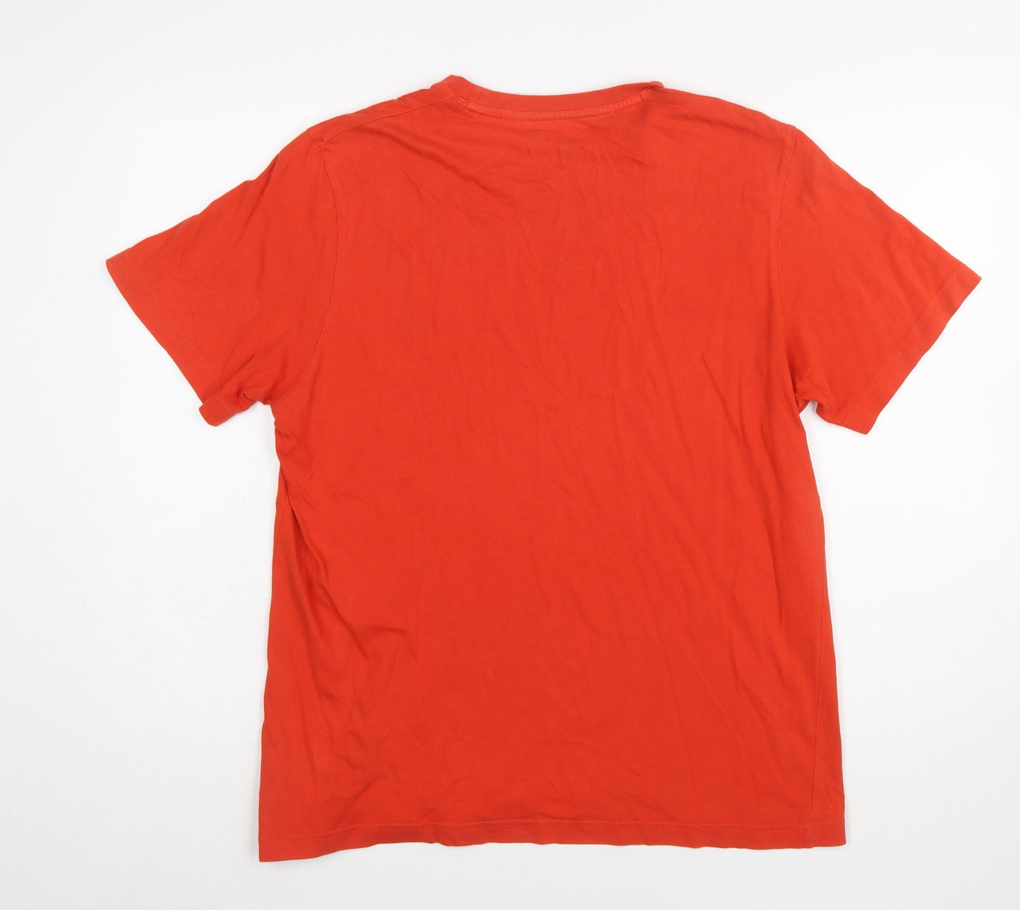 Reebok Men's Red Graphic Regular Fit Cotton T-Shirt Size L