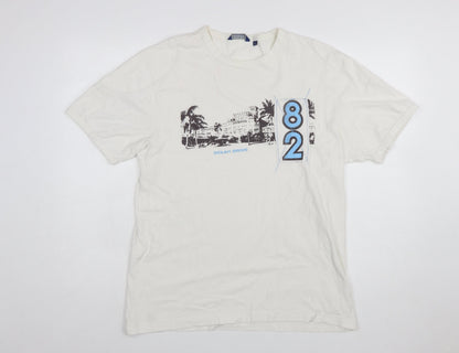 EASY 1973 Men’s White Graphic Ocean Drive T-Shirt Size M