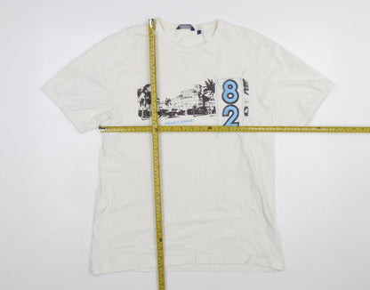 EASY 1973 Men’s White Graphic Ocean Drive T-Shirt Size M