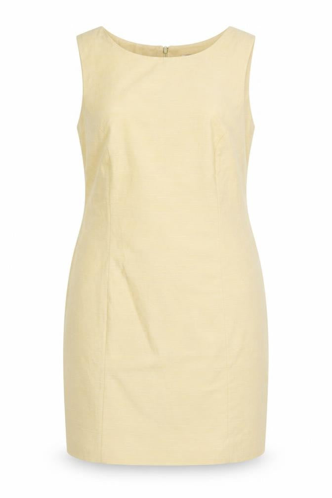 Yessica Women Yellow Knee Length Sleeveless Sheath Dress Size 20