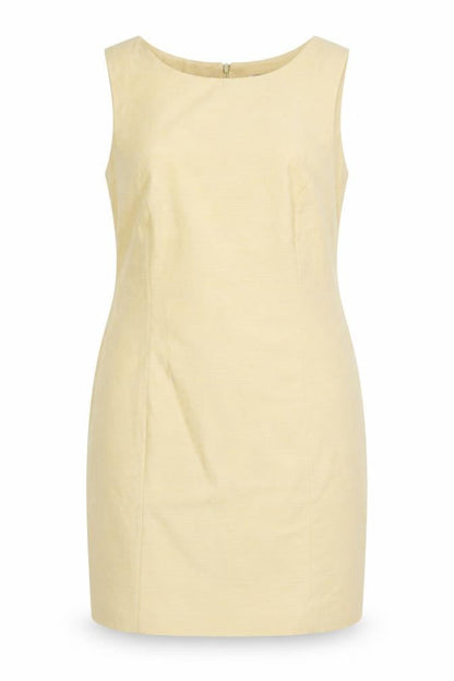 Yessica Women Yellow Knee Length Sleeveless Sheath Dress Size 20