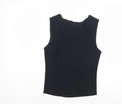 Topshop Tall Women's Black Beaded Sleeveless Camisole Top Size 8