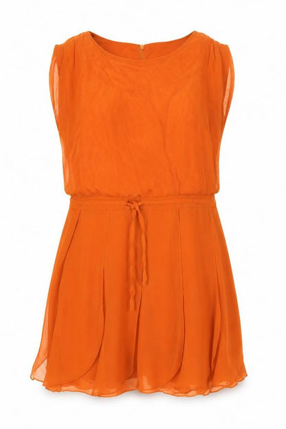 Koko Love London Women’s Orange Sleeveless Short Shift Dress Size 8