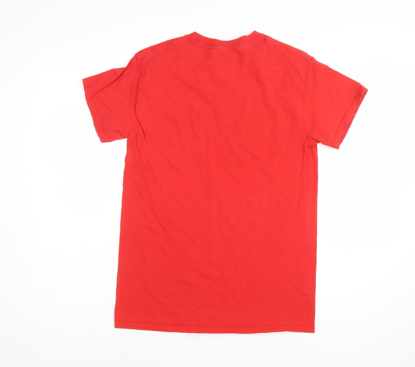Gildan Men's Red Wales Cymru Graphic Heavy Cotton T-Shirt Size S