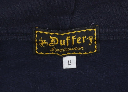 Duffer Sportswear Women's Navy Full Zip Hoodie Size 12