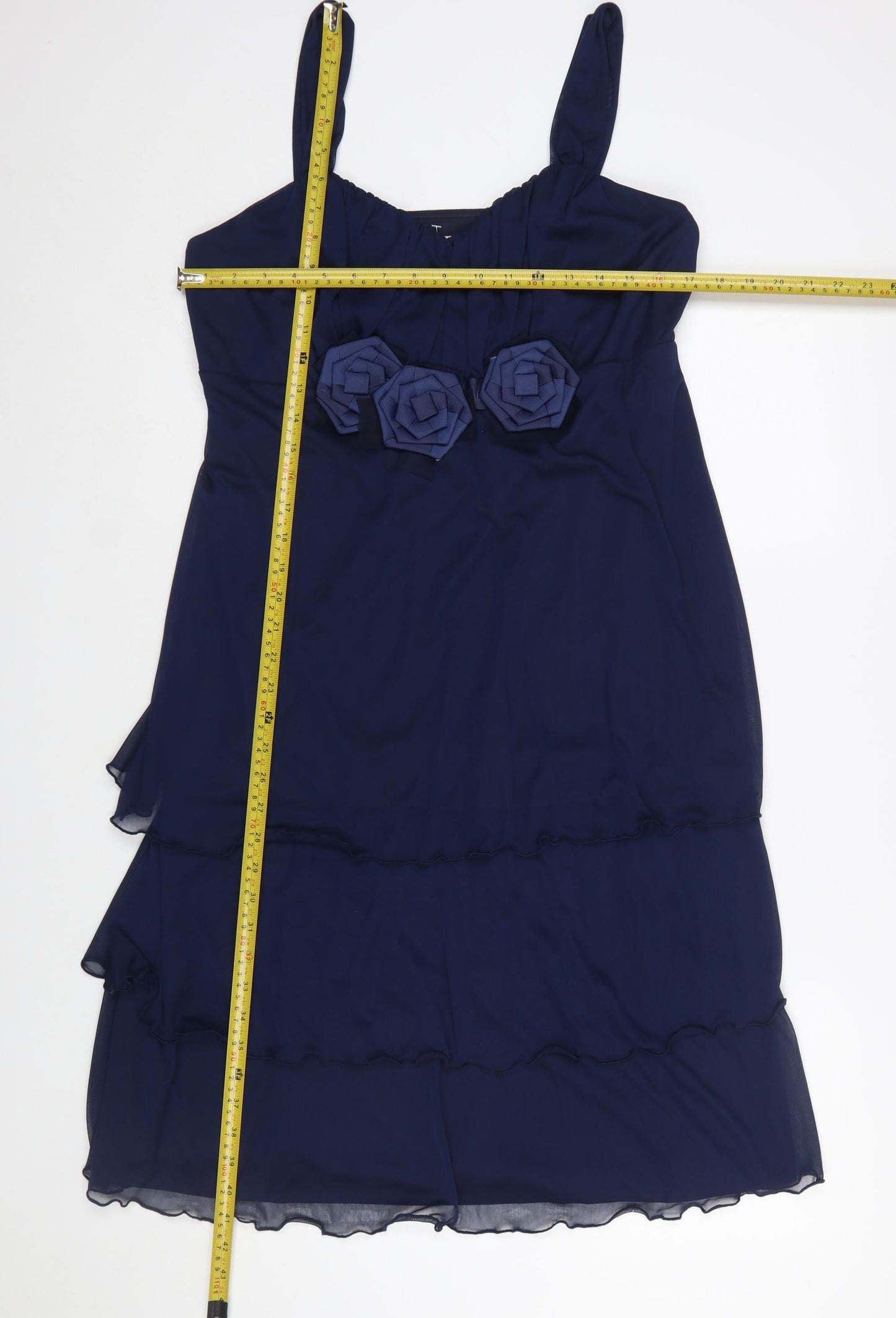 Lilly & Rose Women's Blue Size 16 A-Line Chiffon Party Dress