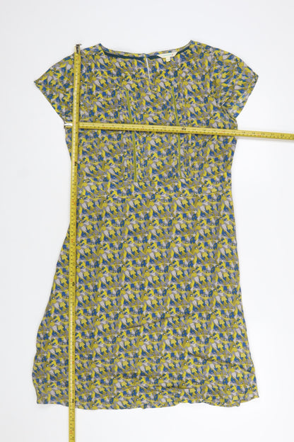 White Stuff Women's Multicoloured Geometric Shift Dress Size 10