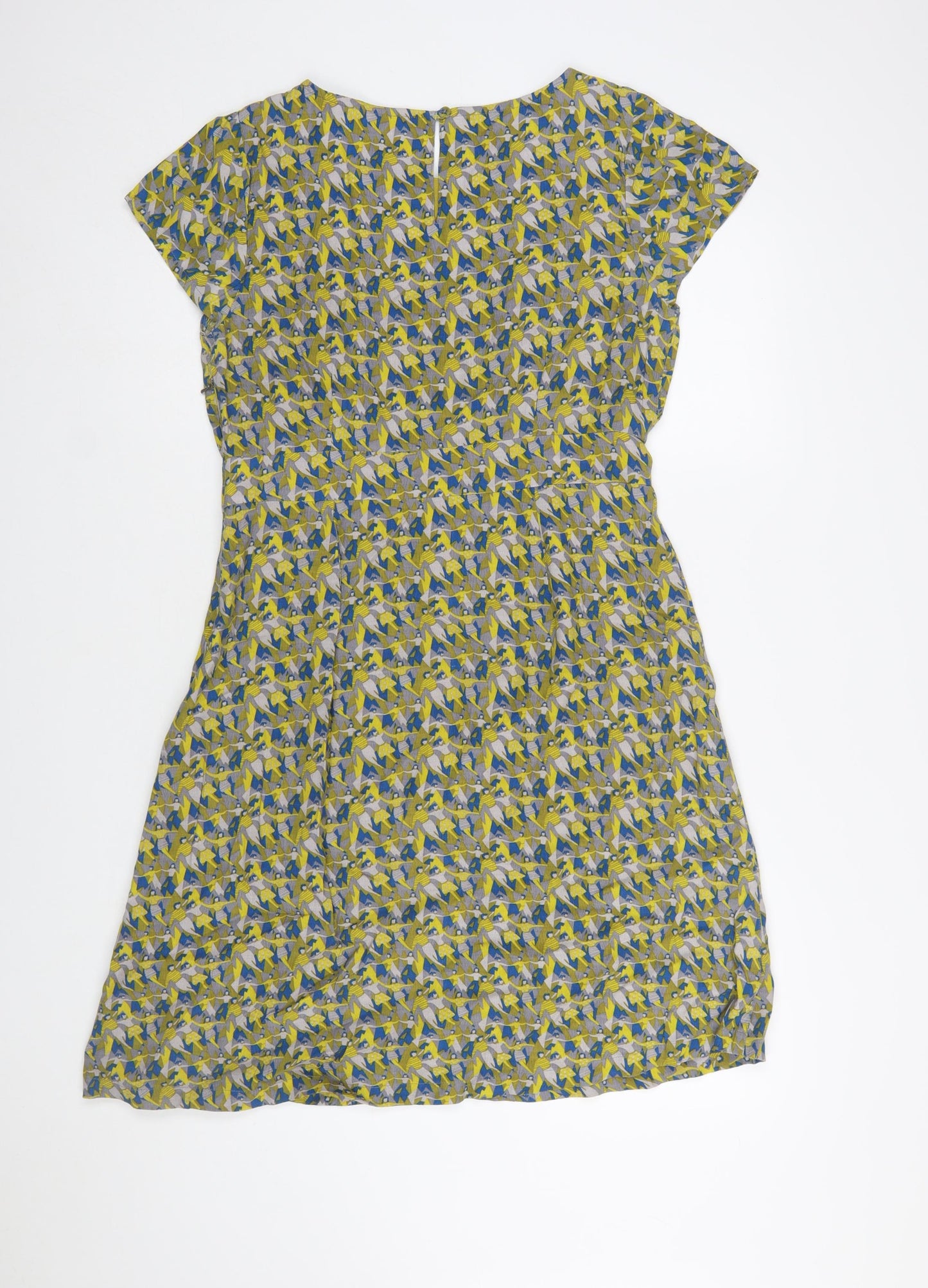 White Stuff Women's Multicoloured Geometric Shift Dress Size 10