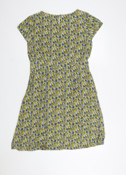 White Stuff Women's Multicoloured Geometric Shift Dress Size 10