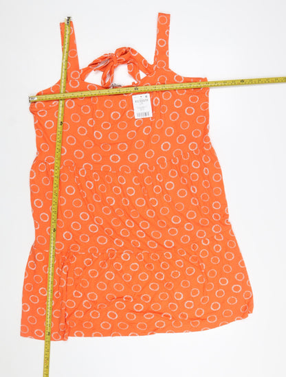 Next Women Orange Sleeveless Knee Length Sundress Size 18