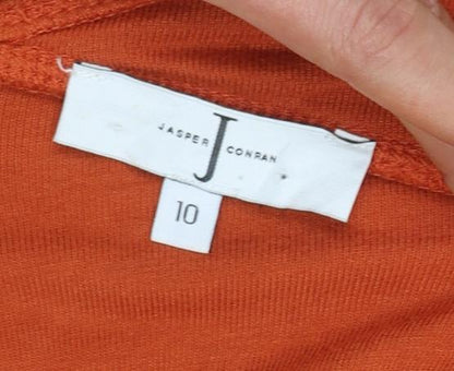 Jasper Conran Womens Orange Off Shoulder Wrap Top Size 10