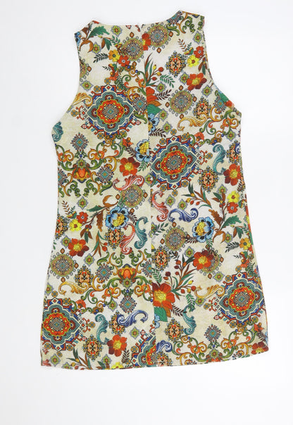 Glamorous Womens Multicoloured Floral Shift Dress Size M