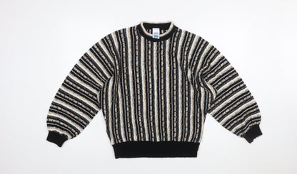 BHS Womens Multicoloured Striped Acrylic Knit Jumper Size 10-12