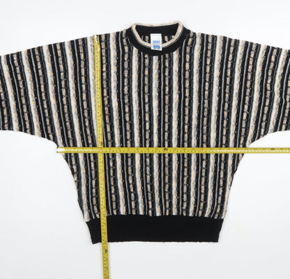 BHS Womens Multicoloured Striped Acrylic Knit Jumper Size 10-12