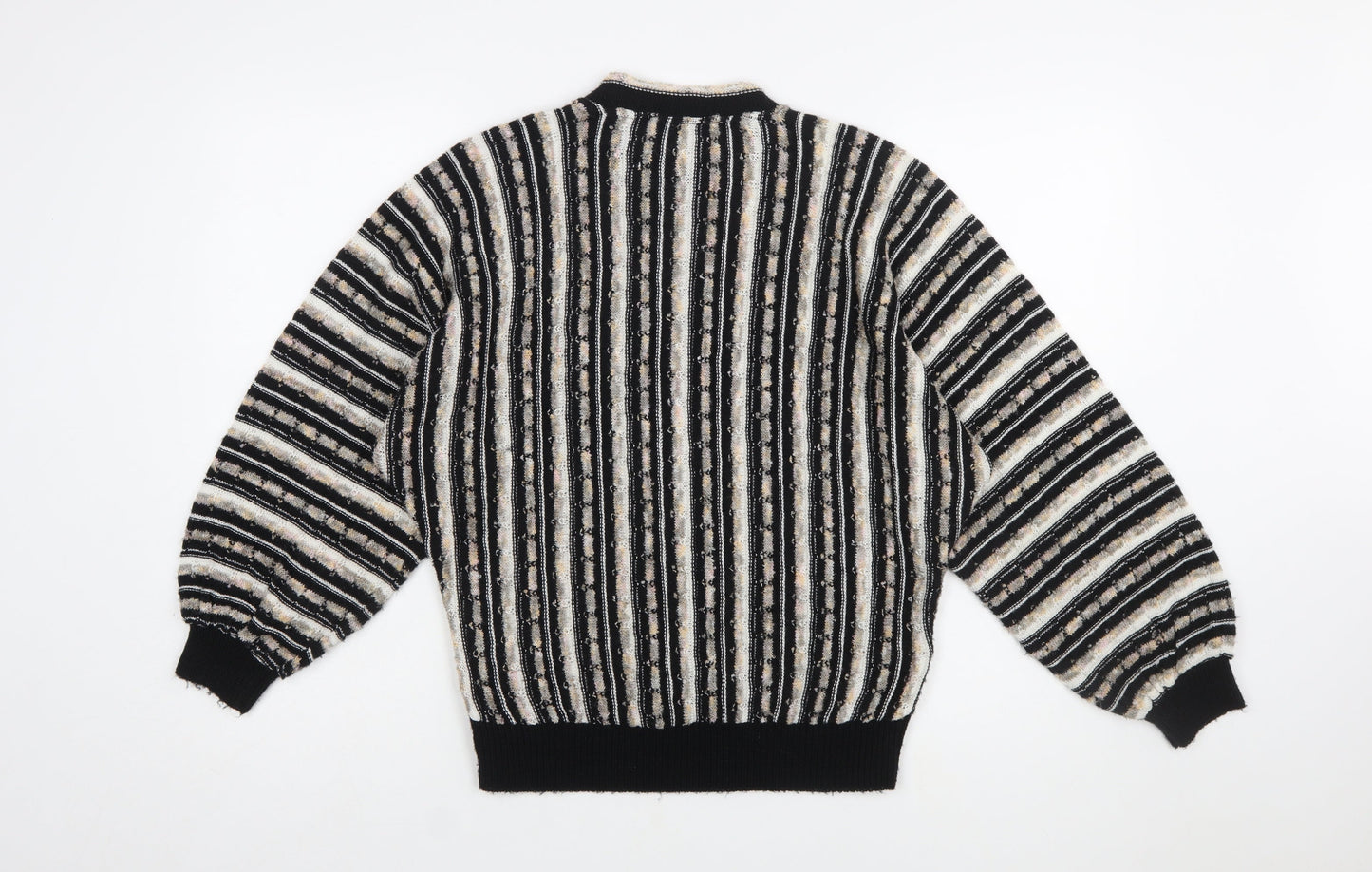 BHS Womens Multicoloured Striped Acrylic Knit Jumper Size 10-12