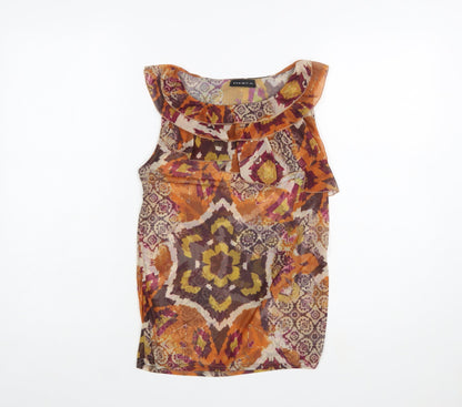 Exhibit Women’s Multicoloured Bohemian Ruffle Sleeveless Blouse M