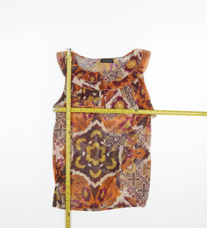 Exhibit Women’s Multicoloured Bohemian Ruffle Sleeveless Blouse M