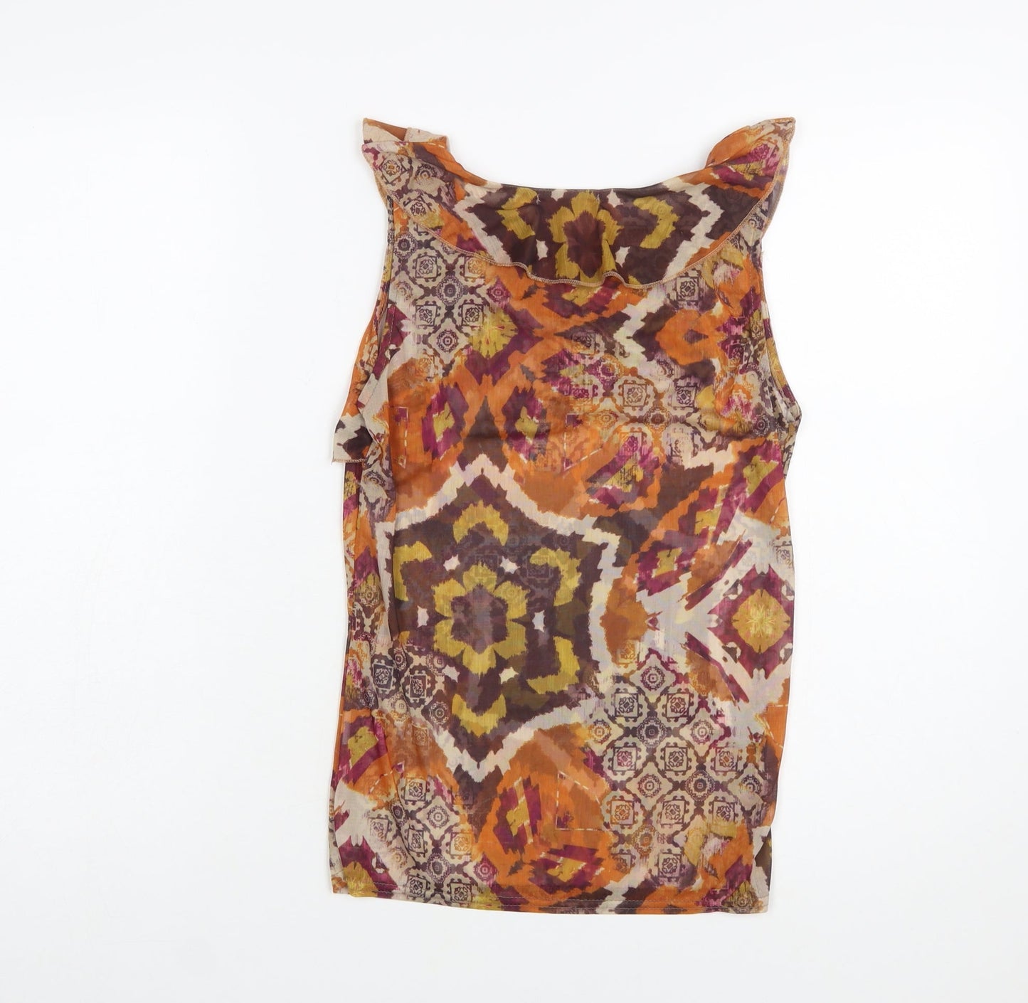 Exhibit Women’s Multicoloured Bohemian Ruffle Sleeveless Blouse M