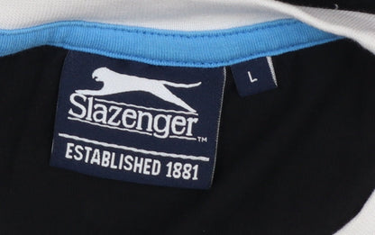 Slazenger Men's Black & White Athletic Dept Logo T-Shirt Size L