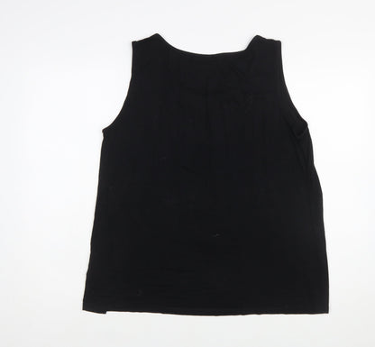 Bodyflirt Women’s Black Beaded Sleeveless Jersey Tank Top Size 16