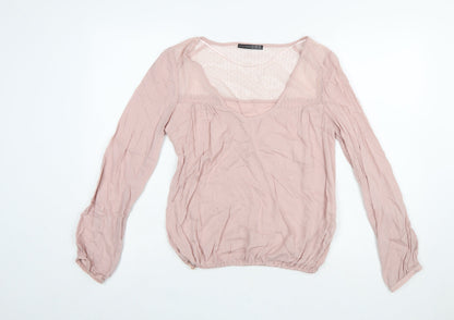 Atmosphere Women Pink Viscose Long Sleeve Tunic Blouse Size 12