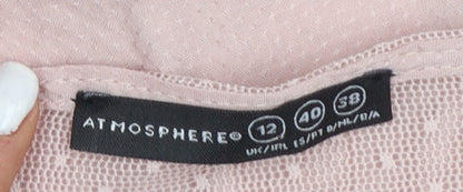 Atmosphere Women Pink Viscose Long Sleeve Tunic Blouse Size 12