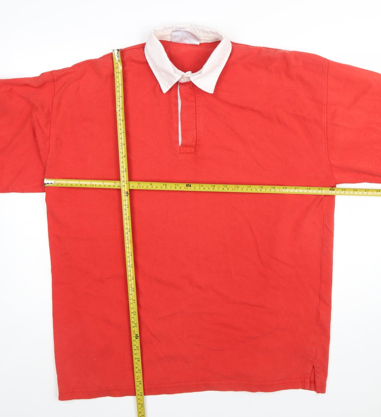Front Row Men’s Red Long Sleeve Rugby Polo Shirt 3XL Cotton