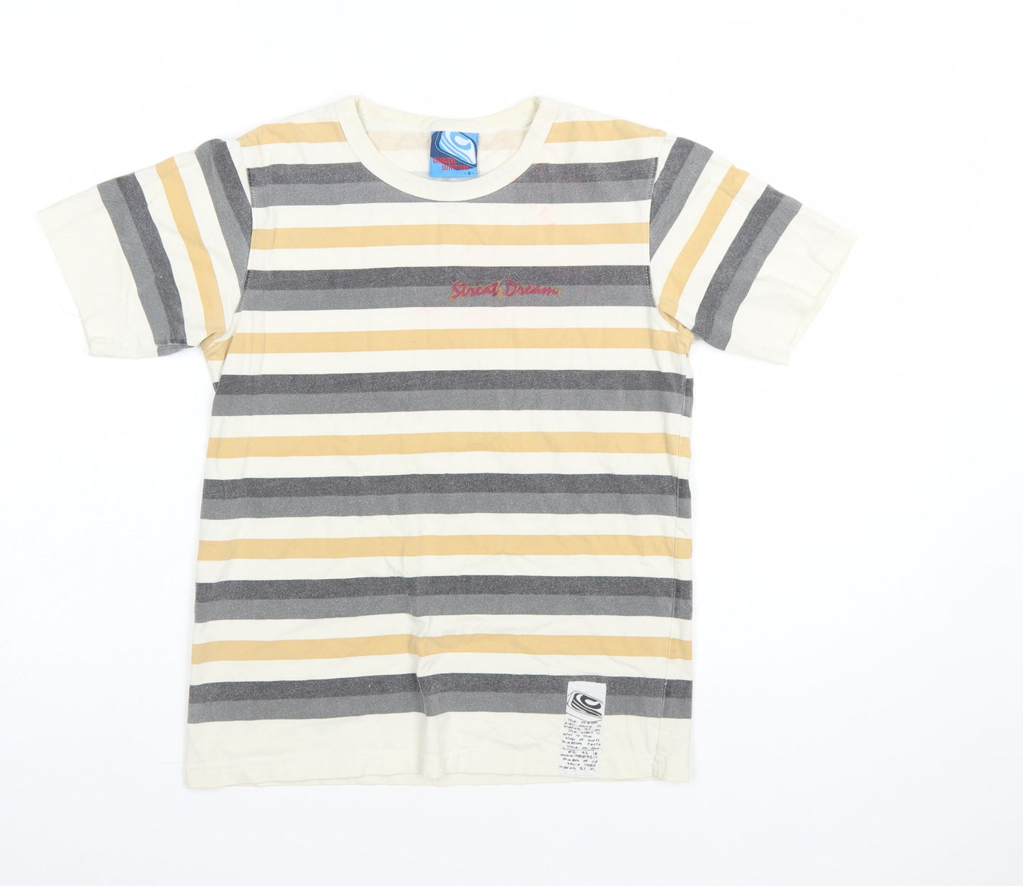 Chargers Outfitters Women's Multicoloured Striped Cotton T-Shirt S