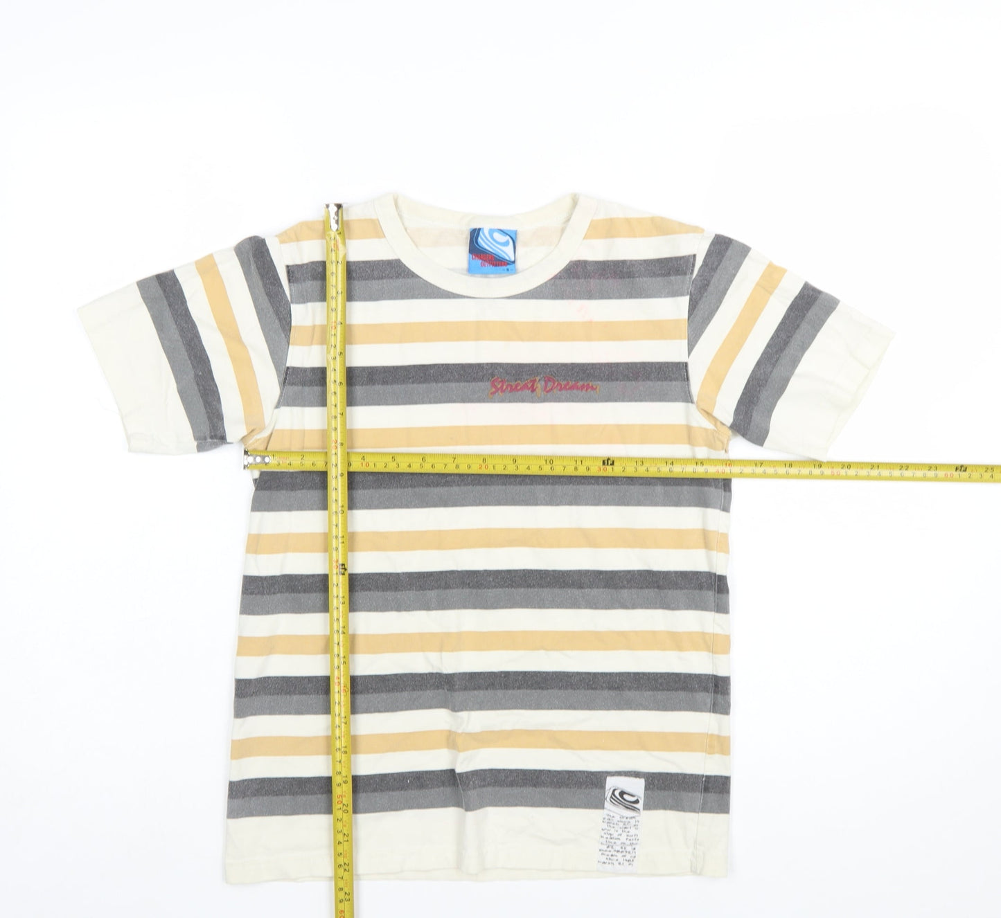 Chargers Outfitters Women's Multicoloured Striped Cotton T-Shirt S
