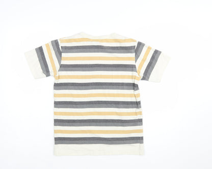 Chargers Outfitters Women's Multicoloured Striped Cotton T-Shirt S