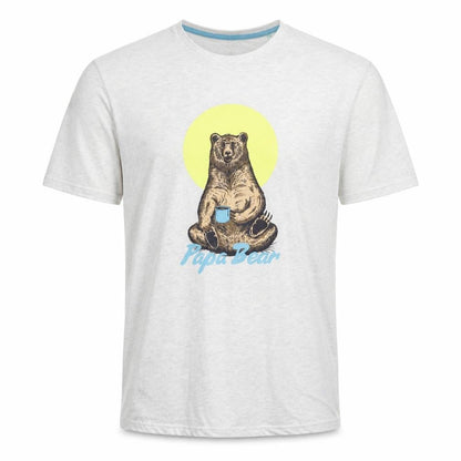Marks & Spencer Men's Grey Papa Bear Graphic Cotton T-Shirt Small