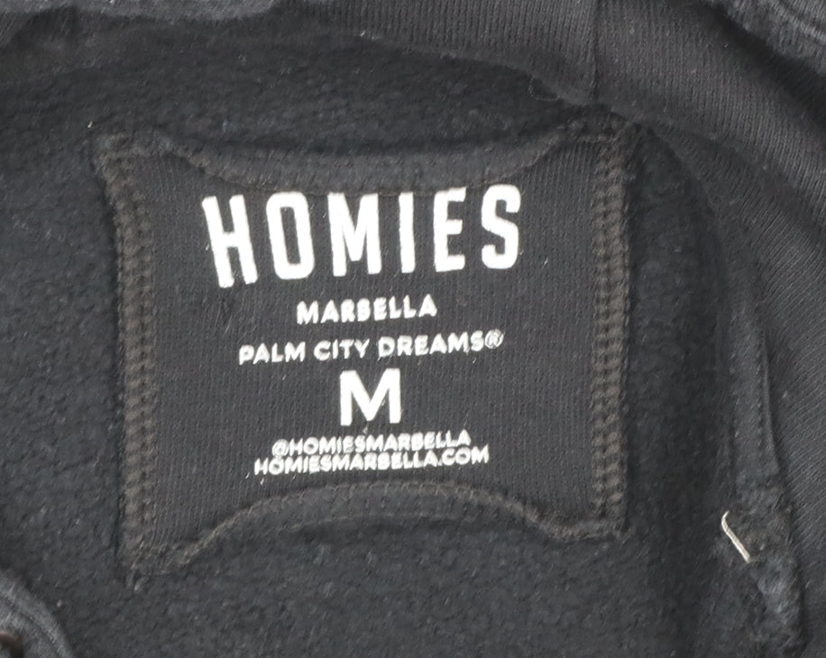 Homies Marbella Men's Black Pullover Hoodie M Graphic Fleece