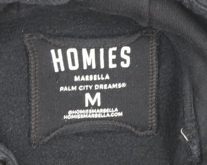 Homies Marbella Men's Black Pullover Hoodie M Graphic Fleece